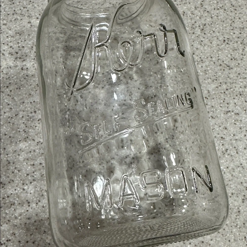 Antique 4 Kerr Self Sealing Mason Jars Quart
